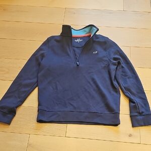 Vineyard Vines Men's Blue Zip-Up Sweater